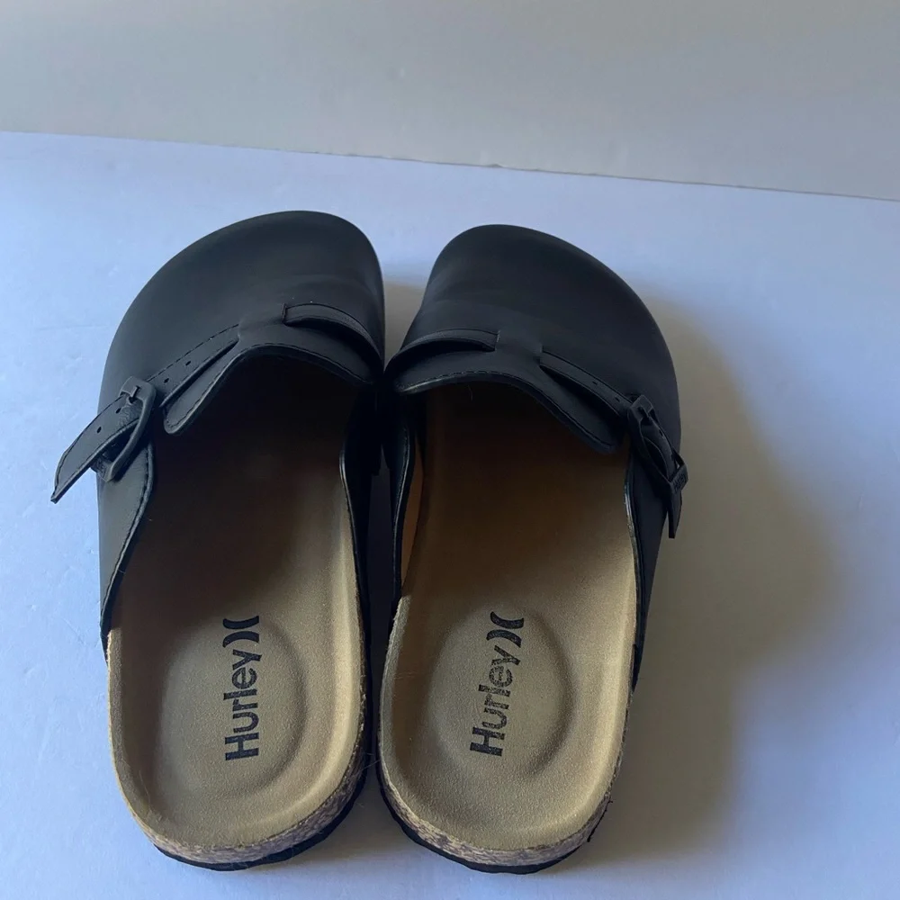 Hurley Black Kids Clogs Slippers Size 2